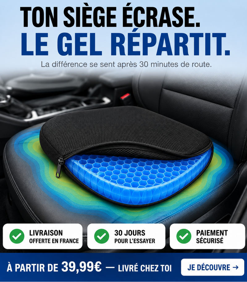 Coussin d'assise en gel pour voiture — Bien Calé